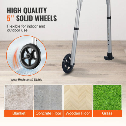 VEVOR Folding Walker Stand-Assist Folding Walkers with Adjustable Height & Width - View 5