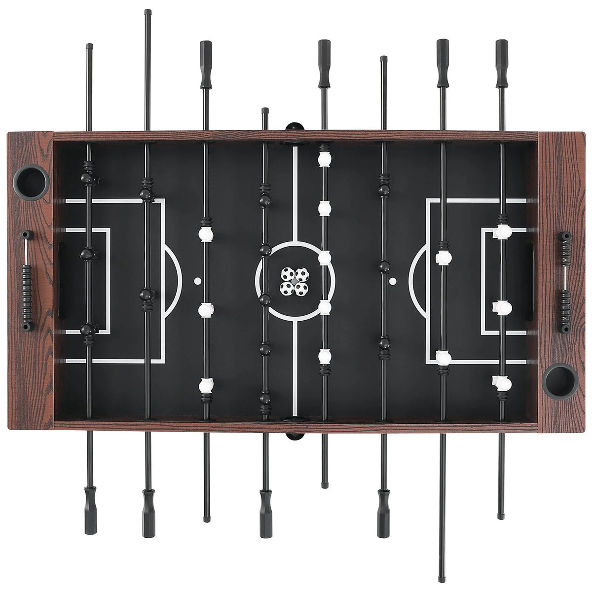 VEVOR Foosball Table, 55 inch Standard Size Foosball Table, Indoor Full Size Foosball Table for Home, Family, and Game Room, Soccer with Foosball Table Set, Includes 4 Balls and 2 Cup Holders - View 8