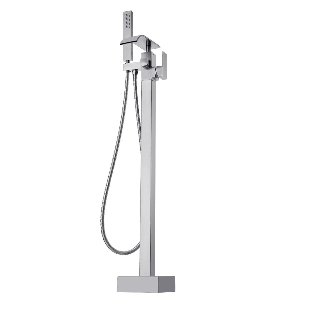 VEVOR Freestanding Bathtub Faucet, Floor Mount, Freestanding Tub Filler, Shower Mixer Taps, Two Water Modes, 360° Swivel Spout, for Bathing & Showering Pet Bathing Cleaning Drains Toilet Flushing