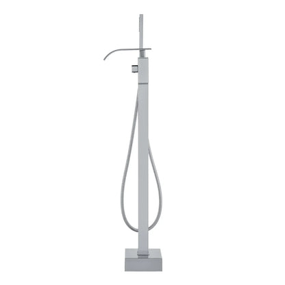 VEVOR Freestanding Bathtub Faucet, Floor Mount, Freestanding Tub Filler, Shower Mixer Taps, Two Water Modes, 360° Swivel Spout, for Bathing & Showering Pet Bathing Cleaning Drains Toilet Flushing - View 9