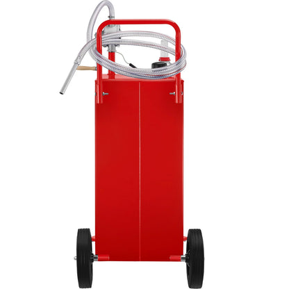 VEVOR Fuel Caddy, 35 Gallon, Gas Storage Tank on 4 Wheels, with Manuel Transfer Pump, Gasoline Diesel Fuel Container for Cars, Lawn Mowers, ATVs, Boats, More, Red - View 21