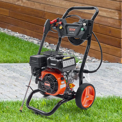 VEVOR Gas Pressure Washer, 3400 PSI 2.6 GPM, Gas Powered Pressure Washer with Aluminum Pump, Spray Gun and Extension Wand, 5 Quick Connect Nozzles, for Cleaning Cars, Homes, Driveways, Patios - View 9