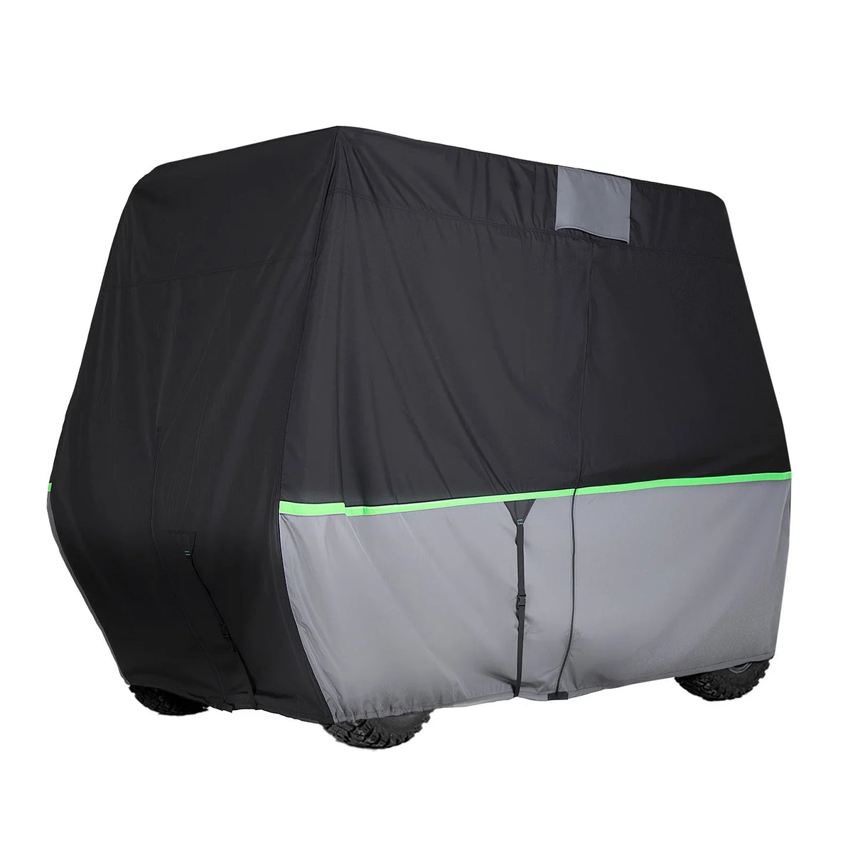 VEVOR Golf Cart Cover, Full Coverage 2+2/4 Passenger Golf Cart, 600D Waterproof Oxford Fabric Club Car Cover Fits Most Carts Club Car, Yamaha, EZGO, Honda, PU Coating & Three Zipper Doors - View 10