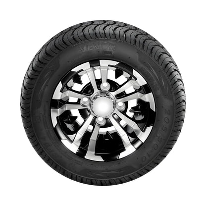 VEVOR Golf Cart Wheels, 10" 205/50-10 Black Aluminum Alloy Golf Cart Tires and Wheels Combo (Set of 4) Fit Club Car, EZGO, Yamaha, 4 Ply Rubber 4-Lug Lawn Mower Tires & Rims, 675 lbs Load, All-Terrain - View 10