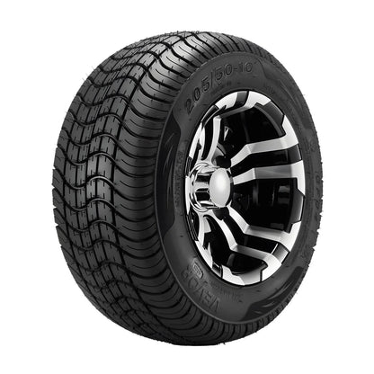 VEVOR Golf Cart Wheels, 10" 205/50-10 Black Aluminum Alloy Golf Cart Tires and Wheels Combo (Set of 4) Fit Club Car, EZGO, Yamaha, 4 Ply Rubber 4-Lug Lawn Mower Tires & Rims, 675 lbs Load, All-Terrain - View 9