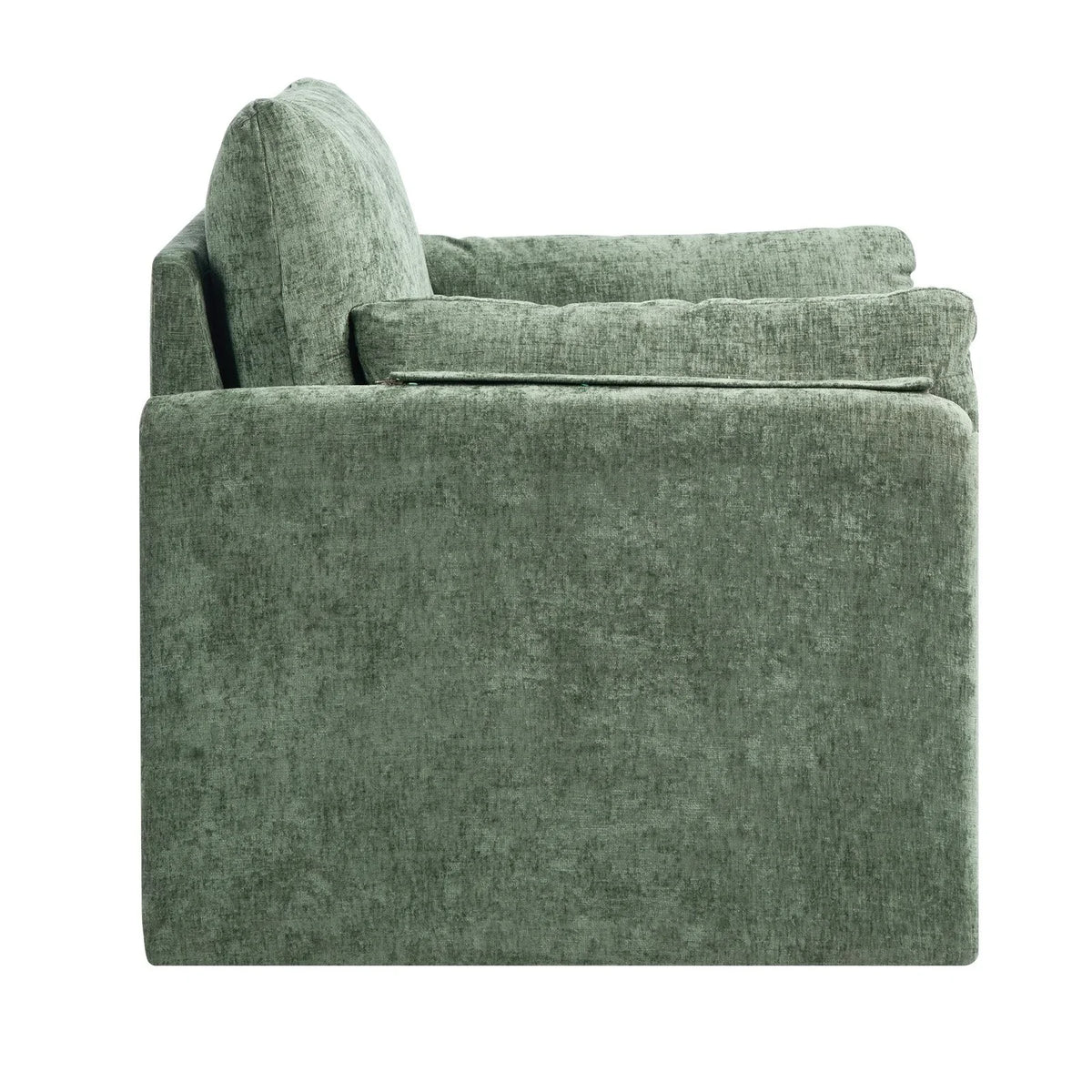 VEVOR Green Accent Chair, Modern Upholstered Accent Chair with Armrests, Cloth Arm Chairs with Thick Cushion and Arched Backrest, Single Fabric Armchair for Living Room, Bedroom, Study, Office - View 10