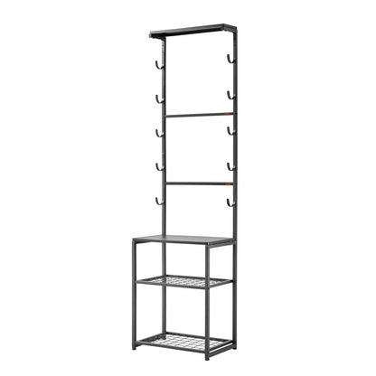 VEVOR Gun Rack, Floor Standing, Indoor Rifle Shotgun Rack Stand with Storage Shelf, for Wall Mount Gun Display Stand, Holds up to 5 Rifles, Heavy Duty Steel, for Home Garage Hunting Long Guns Storage - View 8