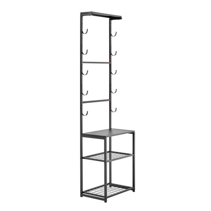 VEVOR Gun Rack, Floor Standing, Indoor Rifle Shotgun Rack Stand with Storage Shelf, for Wall Mount Gun Display Stand, Holds up to 5 Rifles, Heavy Duty Steel, for Home Garage Hunting Long Guns Storage - View 9