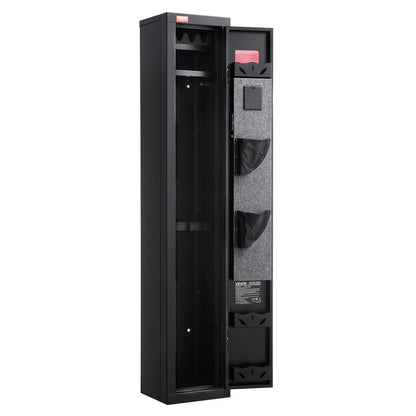 VEVOR Gun Safe, Heavy Duty Cold-Rolled Steel Fireproof Rifle Cabinet with Digital Keypad & Key, Large Long Gun Cabinet with Magazine and LED Lighting, Adjustable Racks for Rifles, Pistols, Shotgun - View 9