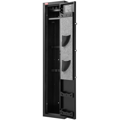 VEVOR Gun Safe, Heavy Duty Cold-Rolled Steel Fireproof Rifle Cabinet with Fingerprint, Digital Keypad & Key, Large Long Gun Cabinet with Magazine and LED, Adjustable Racks for Rifles, Pistols, Shotgun - View 9