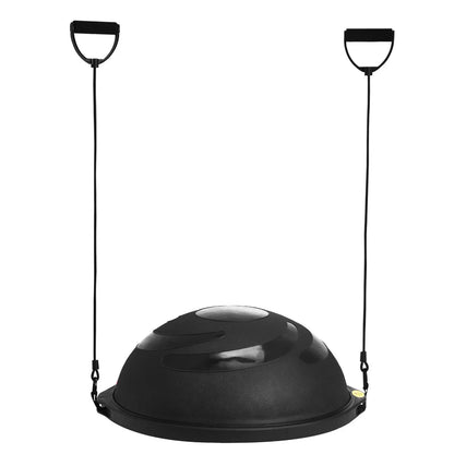 VEVOR Half Exercise Ball Trainer, 26 inch Balance Ball Trainer, 1500lbs Capacity Stability Ball, Yoga Ball with Resistance Bands & Foot Pump, Strength Fitness Ball for Home Gym Full Body Workout Black - View 10