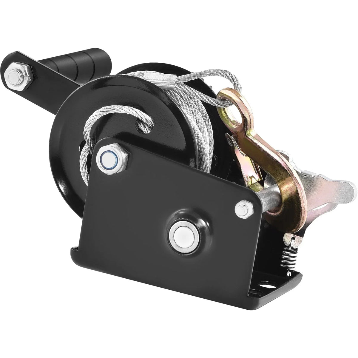 VEVOR Hand Winch, 800 lbs Pulling Capacity, Boat Trailer Winch Heavy Duty Rope Crank with 33 ft Steel Wire Cable and Two-Way Ratchet, Manual Operated Hand Crank Winch for Trailer, Boat or ATV Towing - View 9