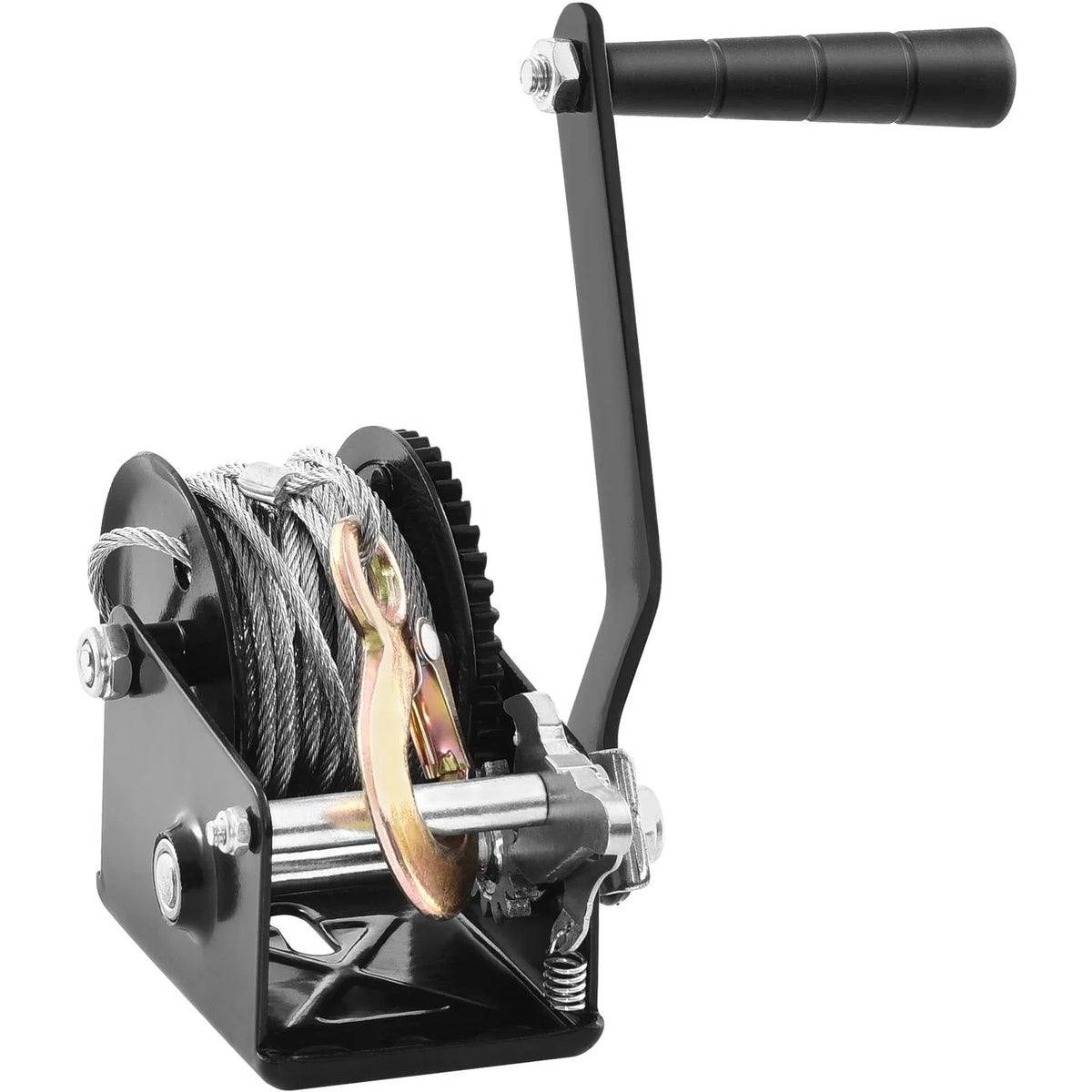 VEVOR Hand Winch, 800 lbs Pulling Capacity, Boat Trailer Winch Heavy Duty Rope Crank with 33 ft Steel Wire Cable and Two-Way Ratchet, Manual Operated Hand Crank Winch for Trailer, Boat or ATV Towing - View 8