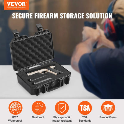 VEVOR Hard Pistol Cases with Pre-cut PU Foam Lockable Pistol Case for 1 Pistol - View 2