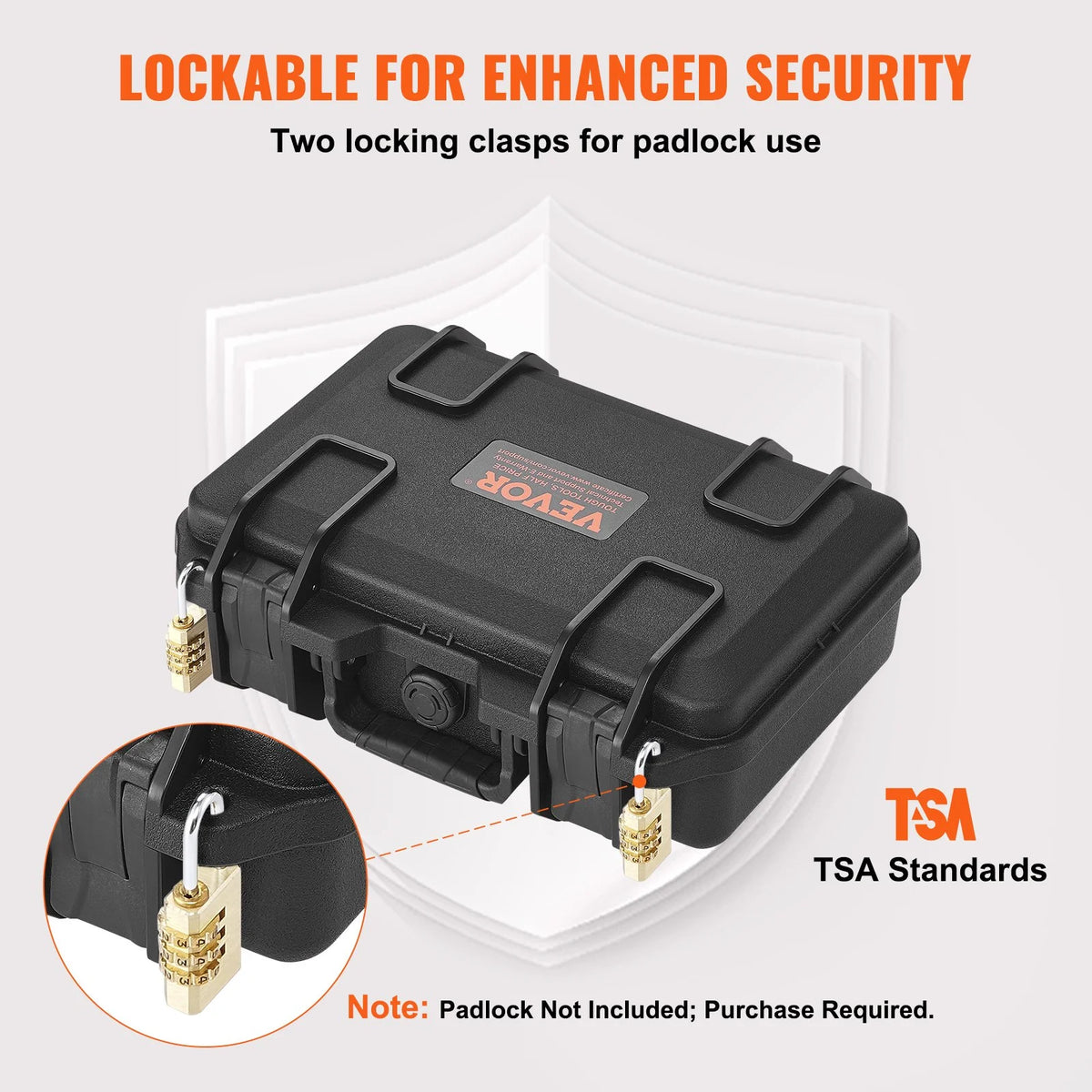 VEVOR Hard Pistol Cases with Pre-cut PU Foam Lockable Pistol Case for 1 Pistol - View 4