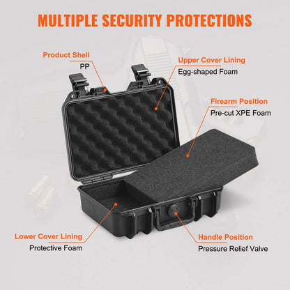 VEVOR Hard Pistol Cases with Pre-cut PU Foam Lockable Pistol Case for 1 Pistol - View 6
