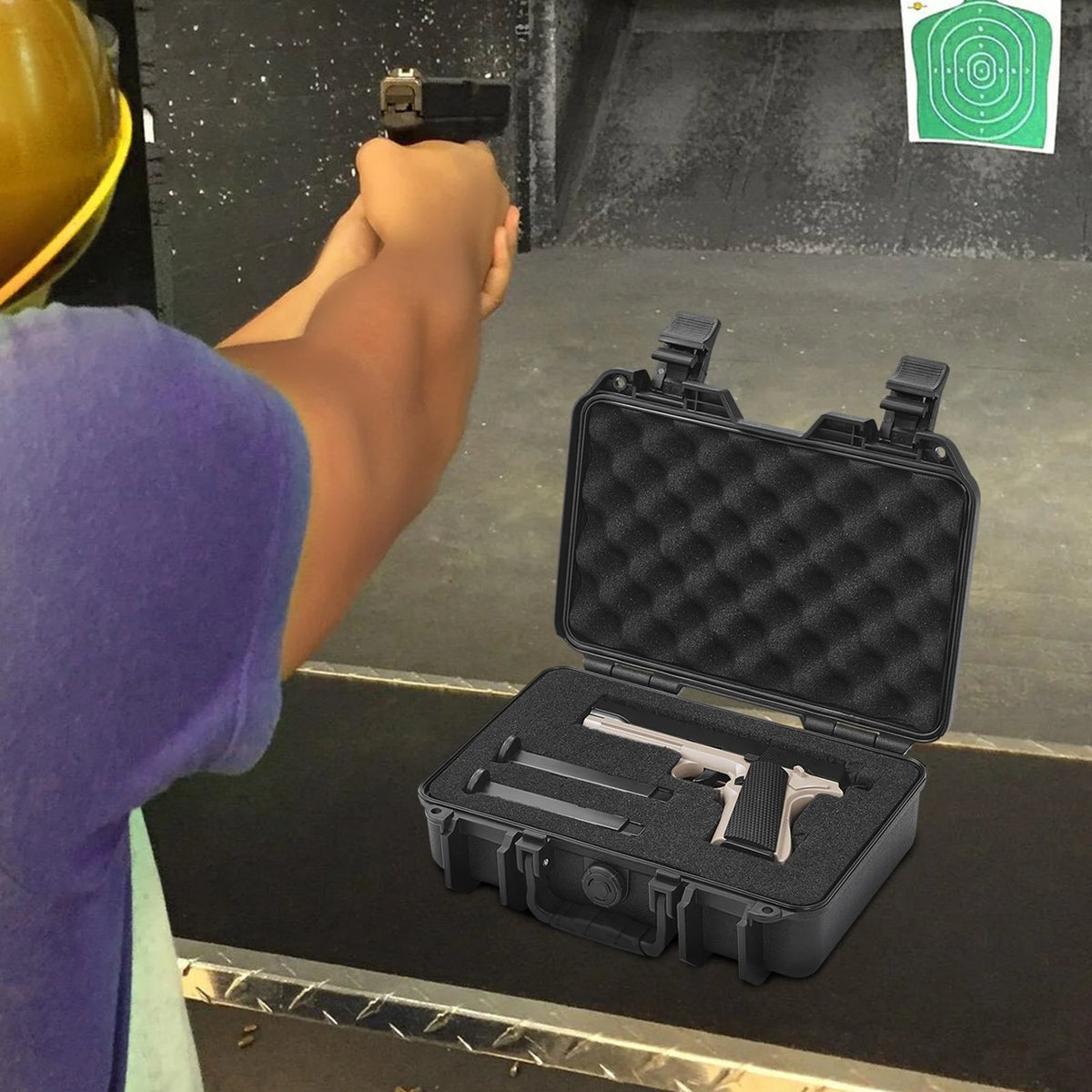 VEVOR Hard Pistol Cases with Pre-cut PU Foam Lockable Pistol Case for 1 Pistol - View 8