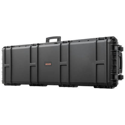 VEVOR Hard Rifle Case, Lockable Rifle Case with Detachable XPE Foam, 50 in Gun Storage with Wheels, IP67 Waterproof & Dustproof Pistol Storage Cases for Rifles, Shotguns, Airsoft Guns, Black - View 9
