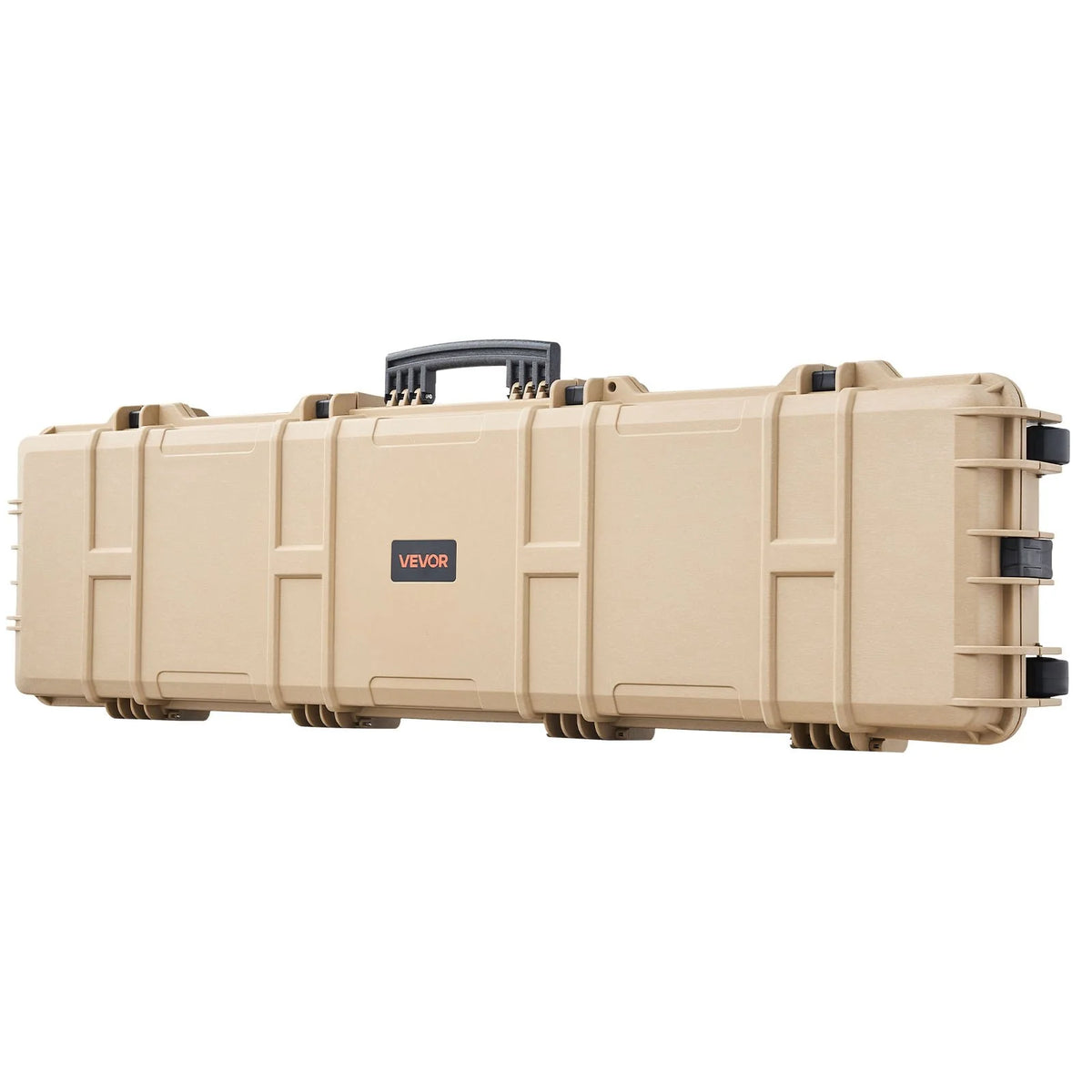 VEVOR Hard Rifle Case, Lockable Rifle Case with Pre-cut Foams, 50 in Movable Gun Storage with Wheels, IP67 Waterproof & Dustproof Pistol Storage for Rifle, Shotgun, Airsoft Gun, Khaki - View 11