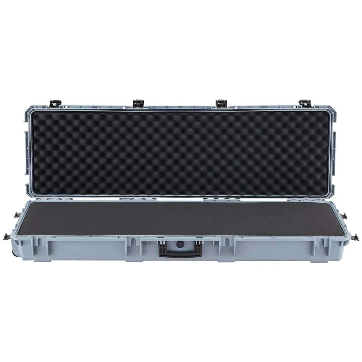 VEVOR Hard Rifle Case, Lockable Rifle Case with Pre-cut Foams, 52 in Gun Storage with Wheels, Heavy Duty IP67 Waterproof & Dustproof Pistol Storage Cases for Rifles, Shotguns, Airsoft Guns, Grey - View 8