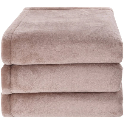 VEVOR Heated Blanket Electric Throw, 100" x 90" King Size, Soft Flannel Heating Blanket with 10 Hours Timer Auto-off & 5 Heating Levels, Dual Control, Machine Washable, ETL & FCC Certification (Beige) - View 8