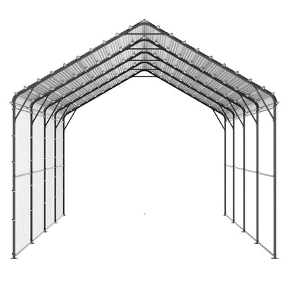 VEVOR Heavy Duty Metal Carport, 12' x 20' Outdoor Carport with Galvanized Steel Frame & Roof, Car Tent Garage Shade with Removable Sidewalls, Multi-Use Car Shelter for Pickup, Boat, Car & Tractors - View 10