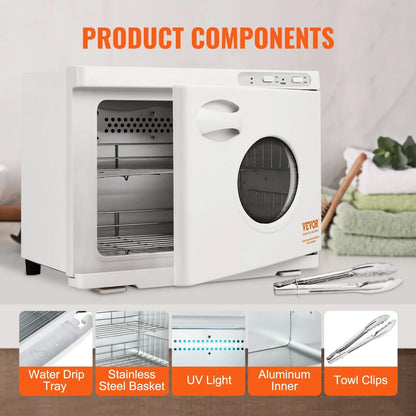 VEVOR Hot Towel Warmer，23L Large Capacity Spa Hot Towel Warmers with See Through Window, 2 Stainless Steel Racks, Holds up 50-60 Towels, 2-in-1 All-round Heating for Facials, SPA, Massage, Salon - View 5