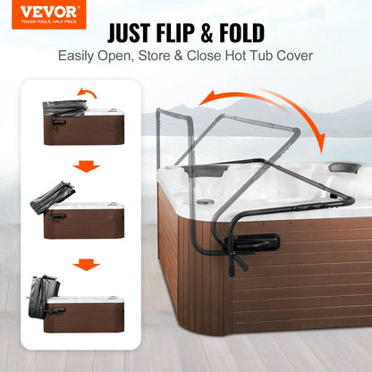 VEVOR Hot Tub Cover Lift, Spa Cover Lift, Height 31.5" - 41.3" Width 69" - 100.5" Adjustable, Installed on Both Sides at the Top, Suitable for Various Sizes of Rectangular Bathtubs, Hot Tubs, Spa - View 2