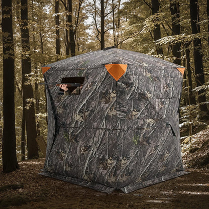 VEVOR Hunting Blind, 270° See Through Ground Blind, 1-2 Person Pop Up Deer Blind for Hunting with Carrying Bag, Portable Resilient Hunting Tent, One-Way See-Through Mesh for Turkey and Deer Hunting - View 9