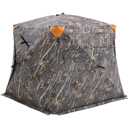 VEVOR Hunting Blind, 270° See Through Ground Blind, 4-5 Person Pop Up Deer Blind for Hunting with Carrying Bag, Portable Resilient Hunting Tent, One-Way See-Through Mesh for Turkey and Deer Hunting - View 10