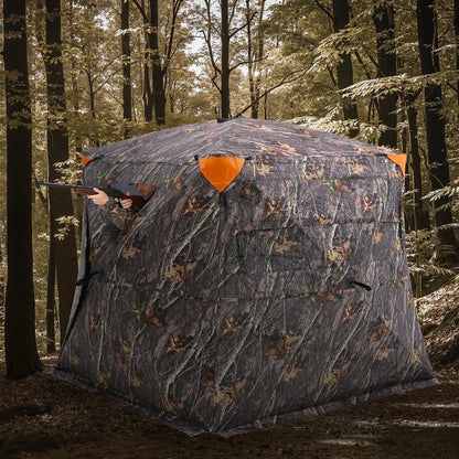 VEVOR Hunting Blind, 270° See Through Ground Blind, 4-5 Person Pop Up Deer Blind for Hunting with Carrying Bag, Portable Resilient Hunting Tent, One-Way See-Through Mesh for Turkey and Deer Hunting - View 8