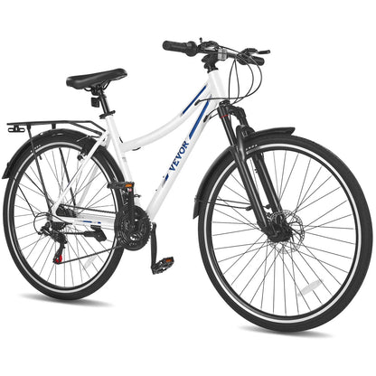 VEVOR Hybrid Bike Mens Hybrid Bicycle City Commuter Bikes 700c 21-Speed Shimano - View 11