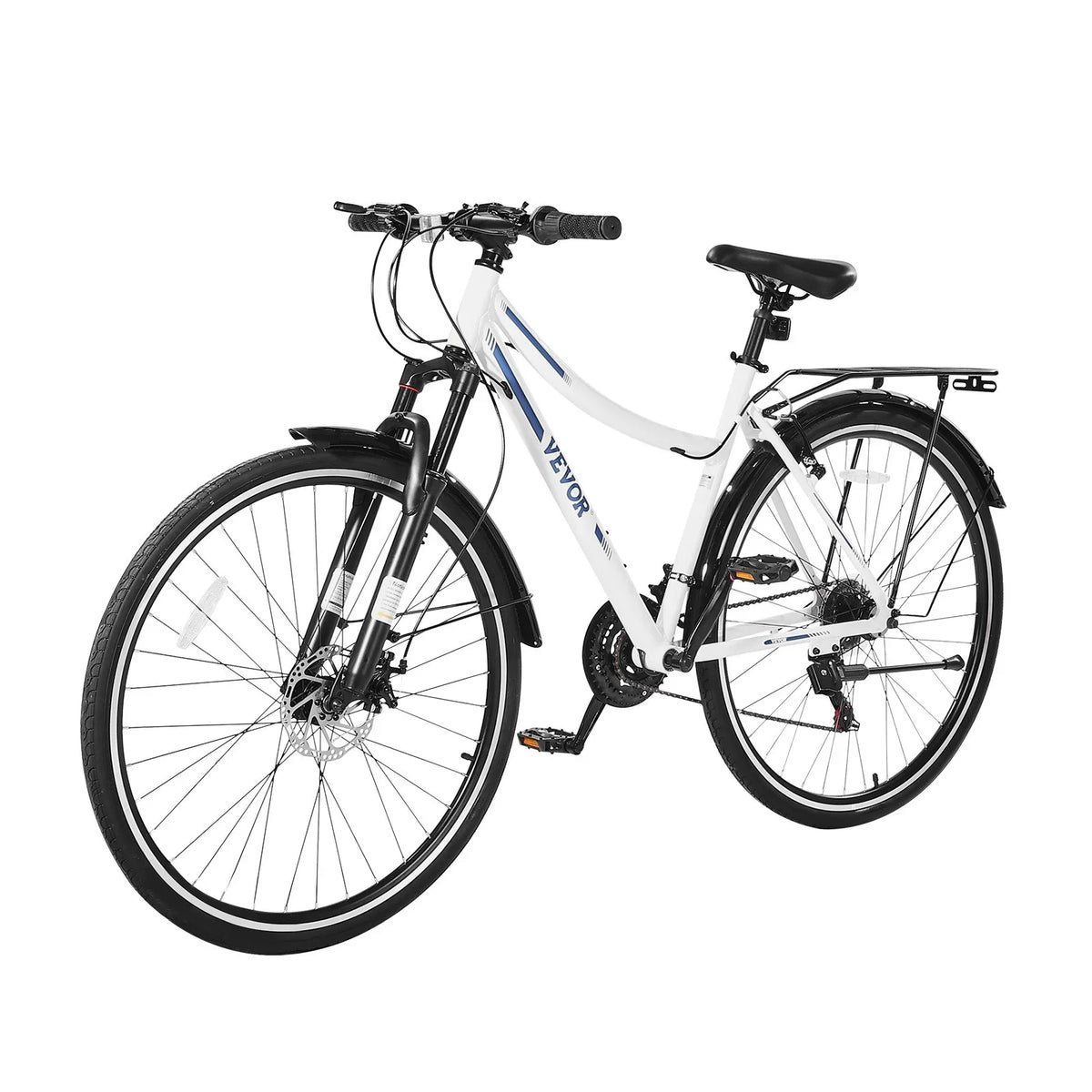 VEVOR Hybrid Bike Mens Hybrid Bicycle City Commuter Bikes 700c 21-Speed Shimano - View 9