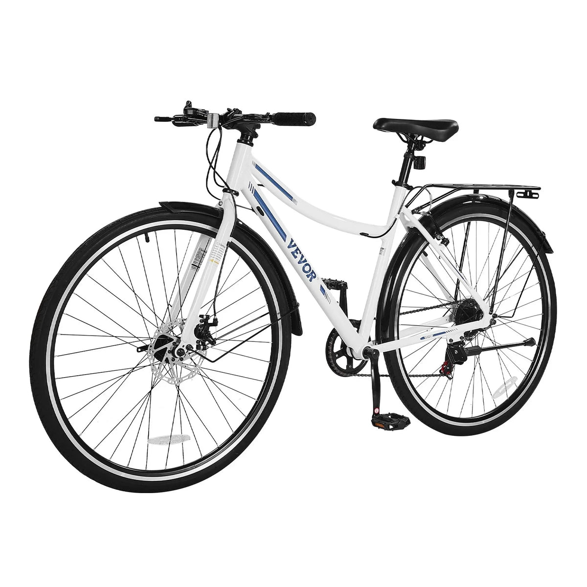 VEVOR Hybrid Bike Mens Hybrid Bicycle City Commuter Bikes 700c 7-Speed Shimano