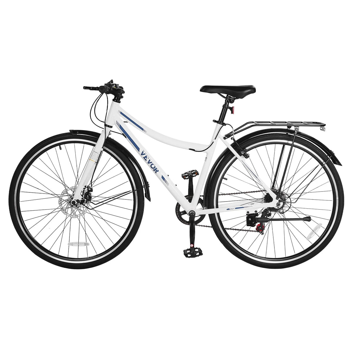 VEVOR Hybrid Bike Mens Hybrid Bicycle City Commuter Bikes 700c 7-Speed Shimano - View 9