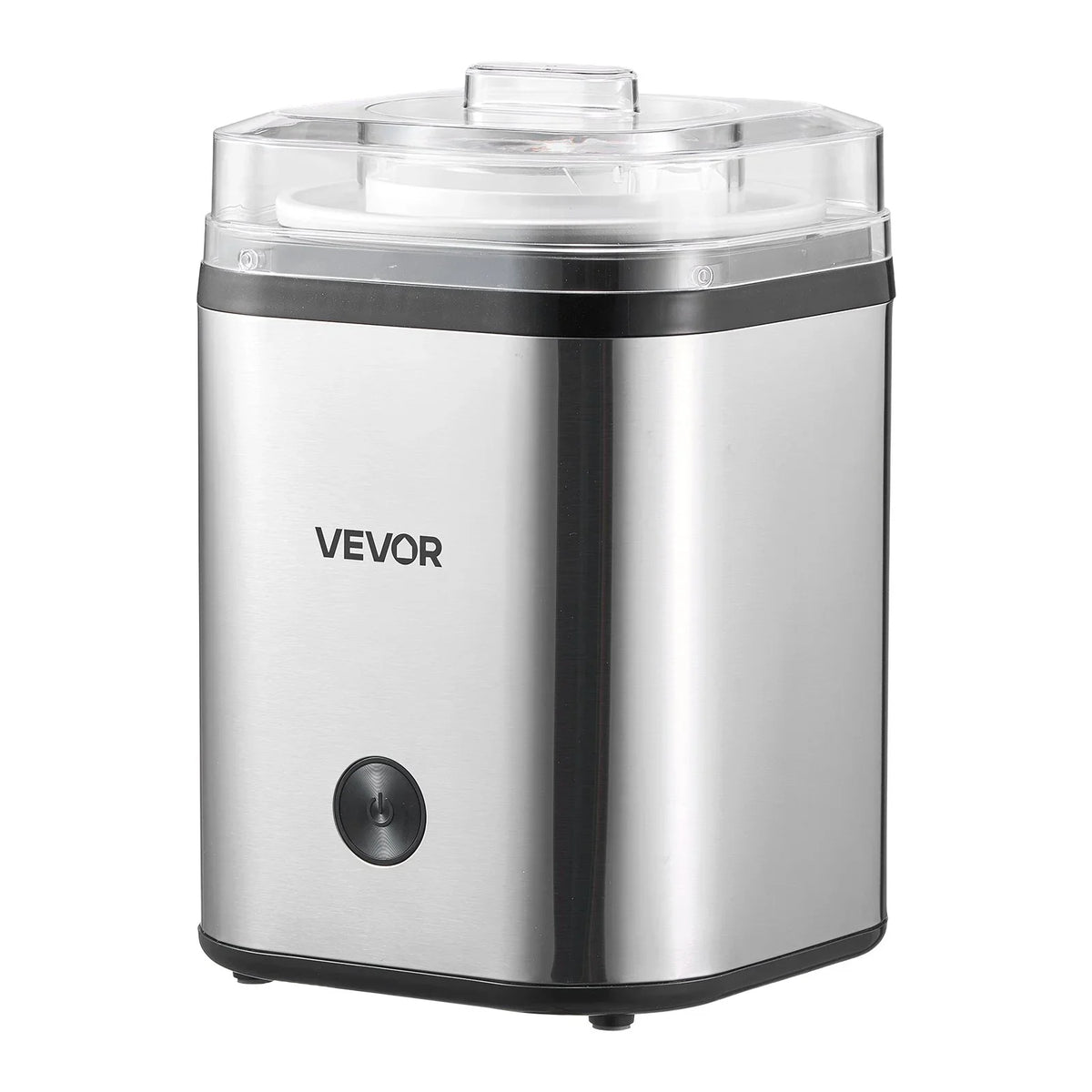 VEVOR Ice Cream Maker, 2.11 Qt. Large Capacity, Electric Automatic Ice-Cream Machine, with Easy Operation & Cleaning, Stainless Steel Shell, for Homemade Frozen Yogurt, Fruit Sorbet, Gelato, Silver