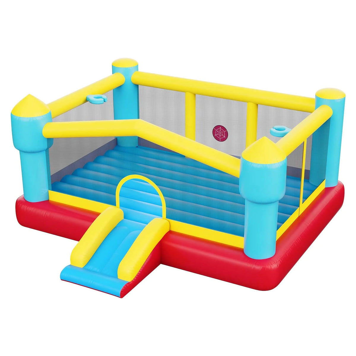 VEVOR Inflatable Bounce House, 14.7 x 13.8 x 6.8 ft Jumping Bouncy Castle, Inflatable Jumper for Kids with Slide, Basketball Hoop, Target Game & Jumping Area, Jumpings House Holds 3-4 Kids (Ages 3-8) - View 10