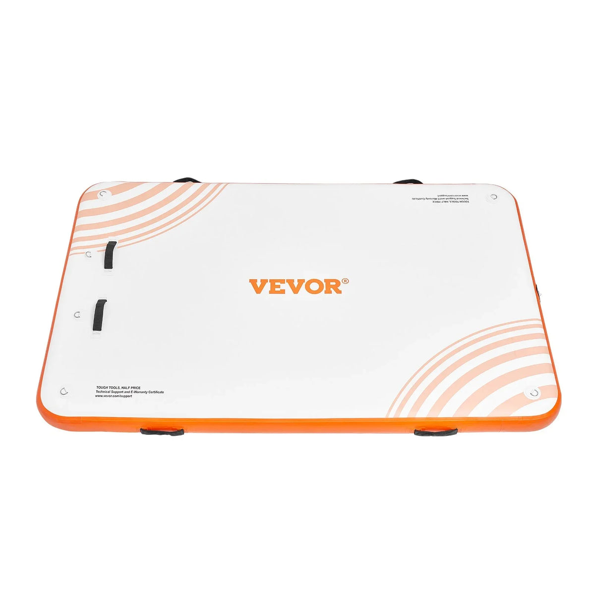 VEVOR Inflatable Floating Dock, 8 x 5FT Inflatable Dock Platform, Non-Slip Water Floating Dock Mat with Portable Carrying Bag & Detachable Ladder, Floating Platform Island Raft for Pool Beach Ocean - View 10
