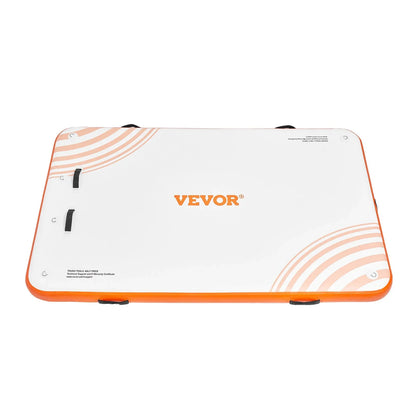 VEVOR Inflatable Floating Dock, 8 x 5FT Inflatable Dock Platform, Non-Slip Water Floating Dock Mat with Portable Carrying Bag & Detachable Ladder, Floating Platform Island Raft for Pool Beach Ocean - View 10