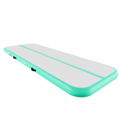 VEVOR Inflatable Gymnastics Air Mat with Air Barrel 10 ft Training Mats, 4 inches Thick Sturdy Tumble Track with Electric Pump, Tumbling Mat for Home Use/Gym/Outdoor/Yoga/Cheerleading, Mint Green - View 10