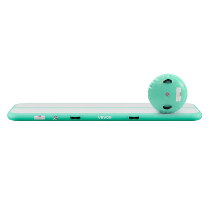 VEVOR Inflatable Gymnastics Air Mat with Air Barrel 10 ft Training Mats, 4 inches Thick Sturdy Tumble Track with Electric Pump, Tumbling Mat for Home Use/Gym/Outdoor/Yoga/Cheerleading, Mint Green - View 8
