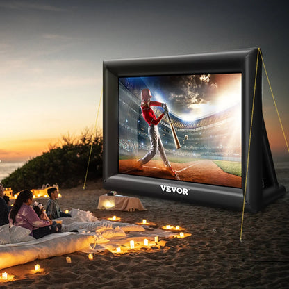 VEVOR Inflatable Movie Screen 20FT Inflatable Projector Screen for outside with 350W Air Blower Inflatable Screen Oxford Fabric Material Blow Up Screen for Outdoor Movie Supports Front/Rear Projection - View 7