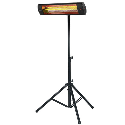 VEVOR Infrared Heater, 1500W Electric Space Heater with Remote Control, LED Screen w/ 3 Speeds & Timer, Outdoor/Outdoor for Patio,Porch,Dining Room,Studio