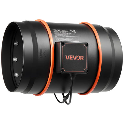 VEVOR Inline Duct Fan, 807 CFM 8 inch EC Motor Ventilation Fan with 3-Speed Circulation, 10-Speed PWM Controller, Timer-Controlled Operation, Cooling for Grow Tents, Indoor Gardening, Hydroponics - View 10
