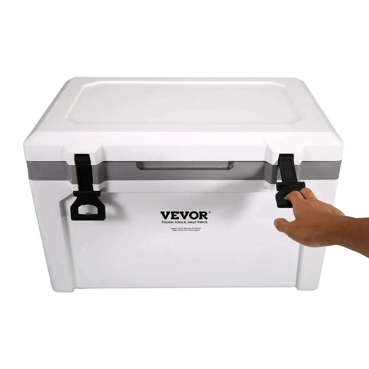 VEVOR Insulated Portable Cooler, 52 qt, Holds 50 Cans, Ice Retention Hard Cooler with Heavy Duty Handle, Ice Chest Lunch Box for Camping, Beach, Picnic, Travel, Outdoor, Keeps Cool for up to 6 Days - View 11
