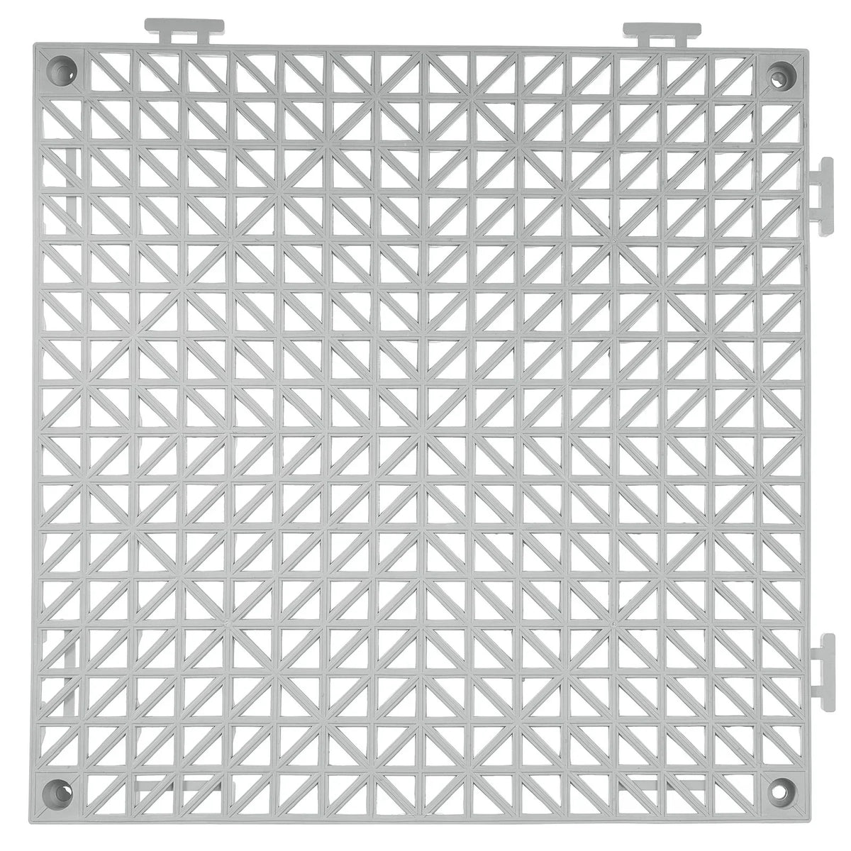 VEVOR Interlocking Tile 50PCS Gray, Drainage Tiles 12" x 12" Splicing, Soft PVC Interlocking Drainage Floor Tiles, Non-Slip Drainage Holes for Restroom, Bathroom, Kitchen, Pool, Wet Areas - View 9
