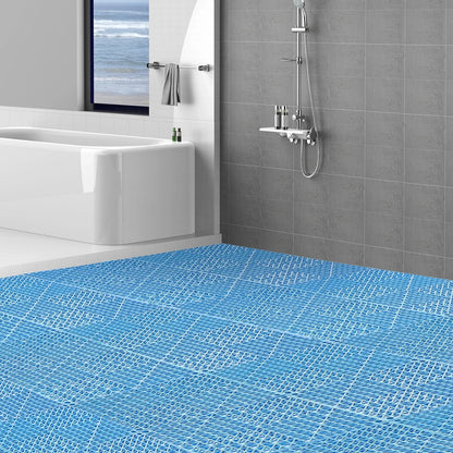 VEVOR Interlocking Tile 55PCS Blue, Drainage Tiles 12" x 12" Splicing, Soft PVC Interlocking Drainage Floor Tiles, Non-Slip Drainage Holes for Restroom, Bathroom, Kitchen, Pool, Wet Areas, Blue - View 7