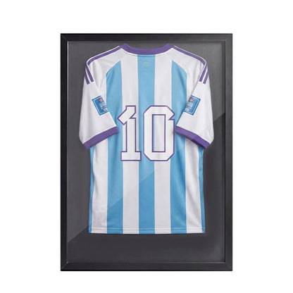 VEVOR Jersey Frame Display Case, 35.4 x 27.6 x 1.2 in, Wooden Sport Jersey Shadow Box with 98% UV Protection PC Panel and Hanger, for Baseball Basketball Football Hockey Shirt Sport Uniform, Black - View 10