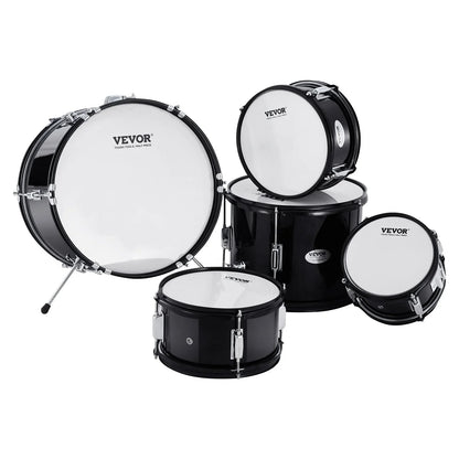 VEVOR Kids Drum Set, 5-Piece, 16 in Beginner Full Drum Set with Bass Toms Snare Floor Drum Adjustable Throne Cymbal Hi-Hat Pedal and Two Pairs of Drumsticks, Starter Drum Kit for Child Kids, Black - View 8
