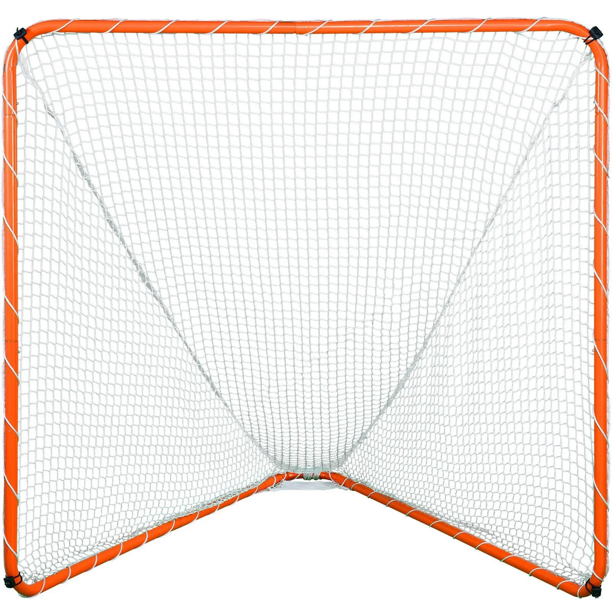 VEVOR Lacrosse Goal, 6' x 6' Lacrosse Net, Steel Frame Backyard Lacrosse Training Equipment, Portable Lacrosse Goal with Carry Bag, Quick & Easy Setup, Perfect for Youth Adult Training, Orange - View 9